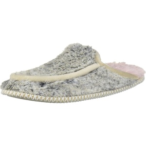 Dearfoams Women’s Pile Scuff W Velour Trim Slipper(Brown)