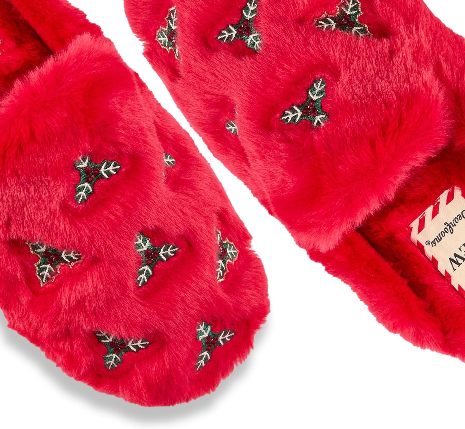 image:imageDearfoams womens Icon Embroidered Slippers Cozy Fuzzy Scuff House ShoesCayenne