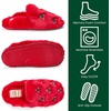 Dearfoams womens Icon Embroidered Slippers, Cozy Fuzzy Scuff House Shoes(Cayenne)