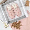 Dearfoams womens Icon Embroidered Slippers, Cozy Fuzzy Scuff House Shoes(Pink)