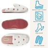 Dearfoams womens Icon Embroidered Slippers, Cozy Fuzzy Scuff House Shoes(Pink Hearts)
