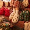 Dearfoams womens Icon Embroidered Slippers, Cozy Fuzzy Scuff House Shoes(Spruce)