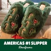 Dearfoams womens Icon Embroidered Slippers, Cozy Fuzzy Scuff House Shoes(Spruce)