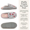 Dearfoams womens Icon Embroidered Slippers, Cozy Fuzzy Scuff House Shoes(Strawberry Icon)