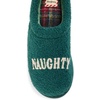 Dearfoams Men’s Christmas Morning Crew Matching Family Holiday House Shoes(Naughty List)