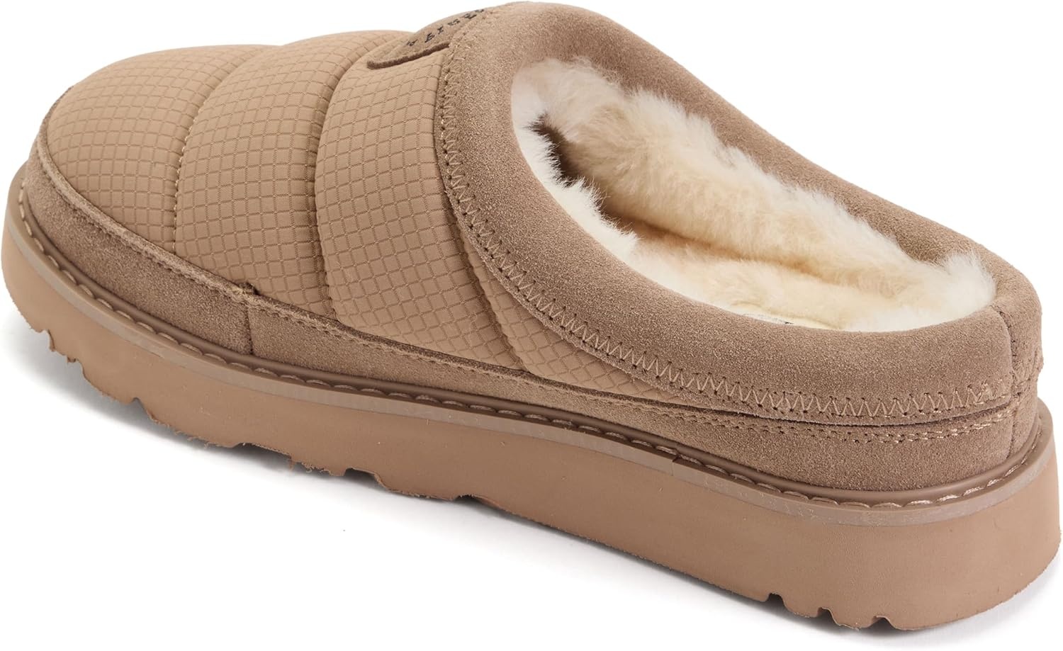 image:imageDearfoams Womens Fireside Greta Sport Nylon Puff ClogDriftwood