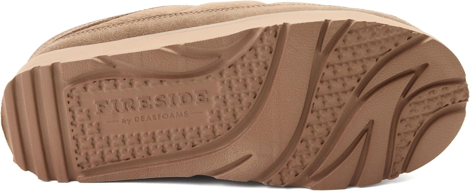 image:imageDearfoams Womens Fireside Greta Sport Nylon Puff ClogDriftwood