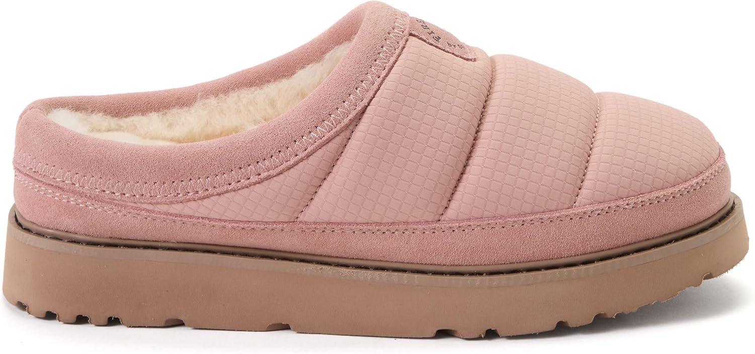 image:imageDearfoams Womens Fireside Greta Sport Nylon Puff ClogDusty Pink