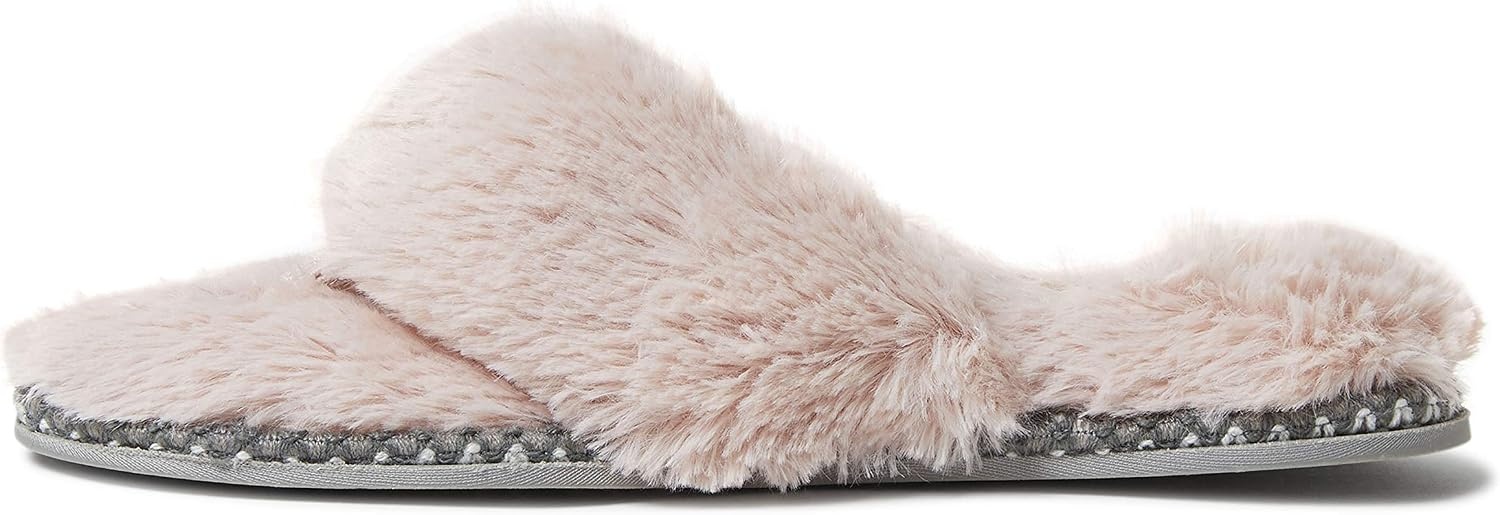 image:imageDearfoams Womens Marie Furry ThongDusty Pink