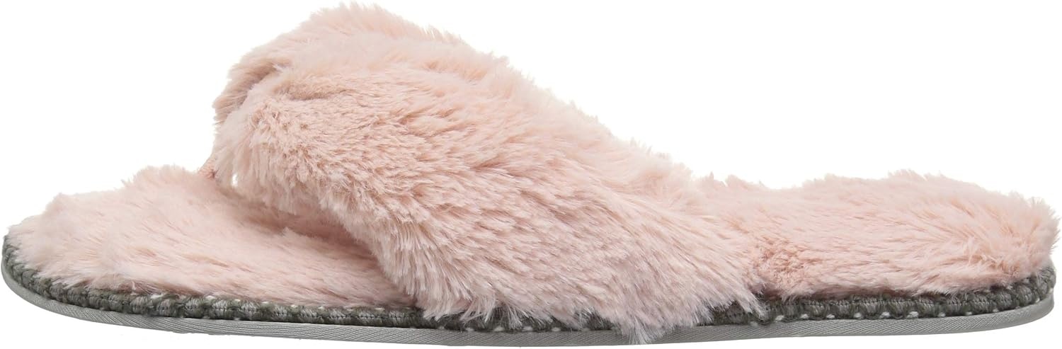 image:imageDearfoams Womens Marie Furry ThongDusty Pink