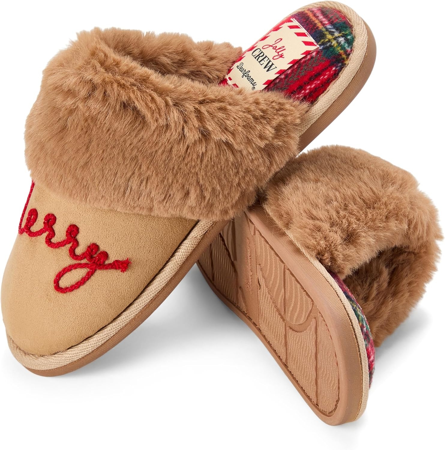 image:imageDearfoams womens Christmas Morning Crew Matching Family Holiday House ShoesMerry Mama