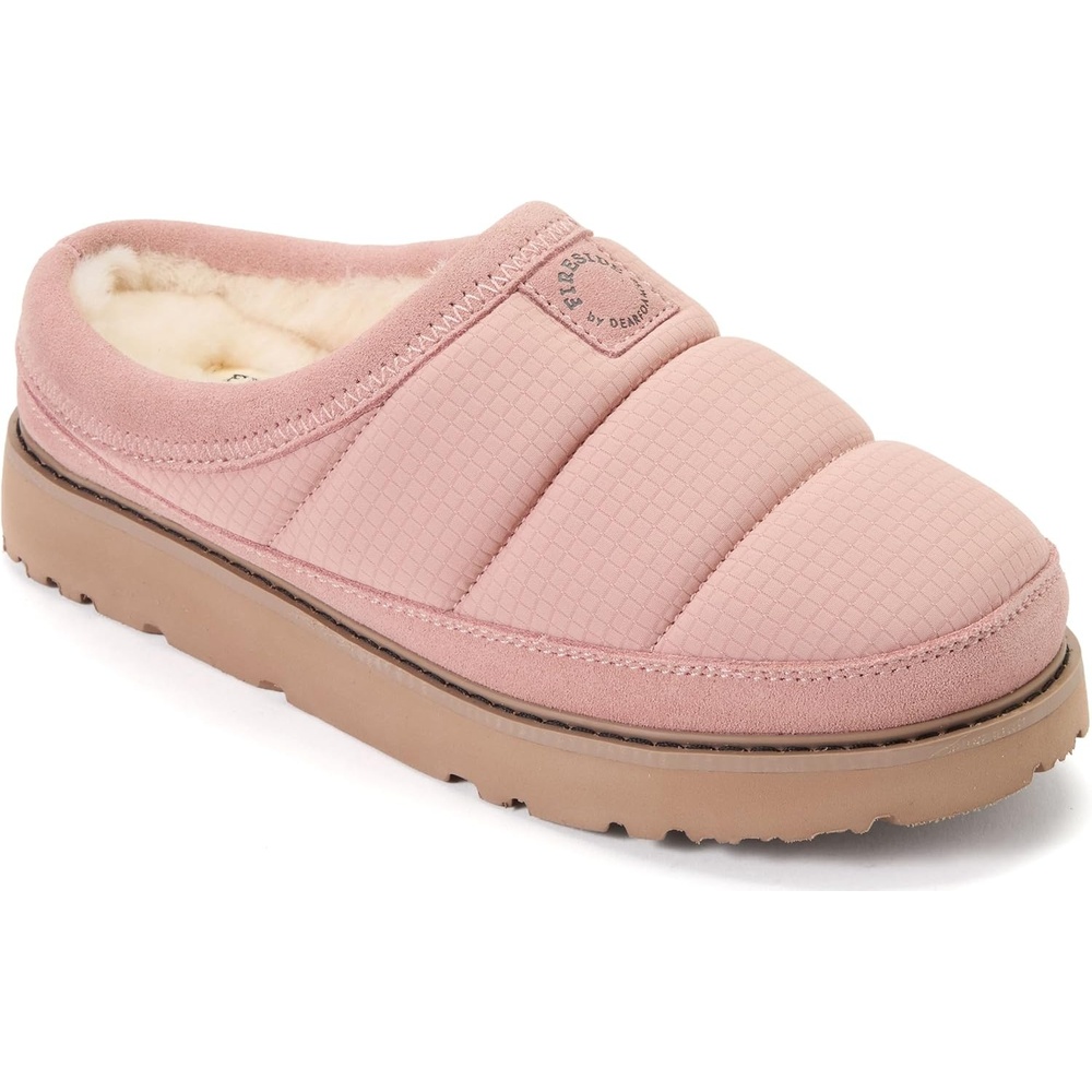 image:imageDearfoams Womens Fireside Greta Sport Nylon Puff ClogDusty Pink