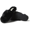 Dearfoams Women’s Marie Furry Thong(Black)