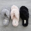 Dearfoams Women’s Marie Furry Thong(Dusty Pink)