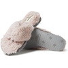 Dearfoams Women’s Marie Furry Thong(Dusty Pink)