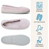 Dearfoams Women’s Rebecca Soft Memory Foam Lightweight House Shoes Cozy Loafer with Warm Lining and Wide Widths Slipper(Light Purple Chenille)