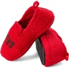 Dearfoams unisex-child Christmas Morning Crew Matching Family Holiday House Shoes(Santa’s Favorite)