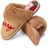 Dearfoams womens Christmas Morning Crew Matching Family Holiday House Shoes(Merry Mama)