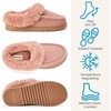 Dearfoams womens House Slipper Memory Foam Fuzzy Suede Clog – Blaine Furry Cuff Indoor Shoes(Dusty Pink)