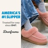 Dearfoams womens House Slipper Memory Foam Fuzzy Suede Clog – Blaine Furry Cuff Indoor Shoes(Dusty Pink)