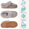 Dearfoams womens House Slipper Memory Foam Fuzzy Suede Clog – Blaine Furry Cuff Indoor Shoes(Medium Grey)