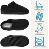 Dearfoams womens Memory Foam House Shoes, Microsuede Bootie, Plush Lined Indoor Outdoor Boot Slippers(Black)