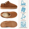 Dearfoams womens Memory Foam House Shoes, Microsuede Bootie, Plush Lined Indoor Outdoor Boot Slippers(Chestnut)