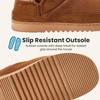 Dearfoams womens Memory Foam House Shoes, Microsuede Bootie, Plush Lined Indoor Outdoor Boot Slippers(Chestnut)