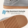 Dearfoams womens Memory Foam House Shoes, Microsuede Bootie, Plush Lined Indoor Outdoor Boot Slippers(Medium Grey)