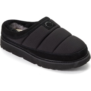 Dearfoams Women’s Fireside Greta Sport Nylon Puff Clog(Black)