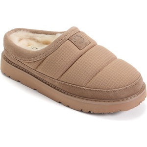Dearfoams Women’s Fireside Greta Sport Nylon Puff Clog(Driftwood)