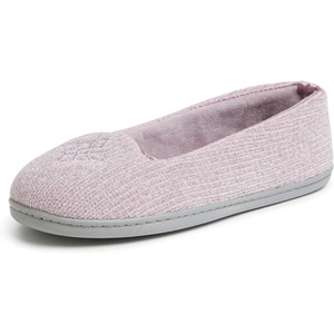 Dearfoams Women’s Rebecca Soft Memory Foam Lightweight House Shoes Cozy Loafer with Warm Lining and Wide Widths Slipper(Light Purple Chenille)