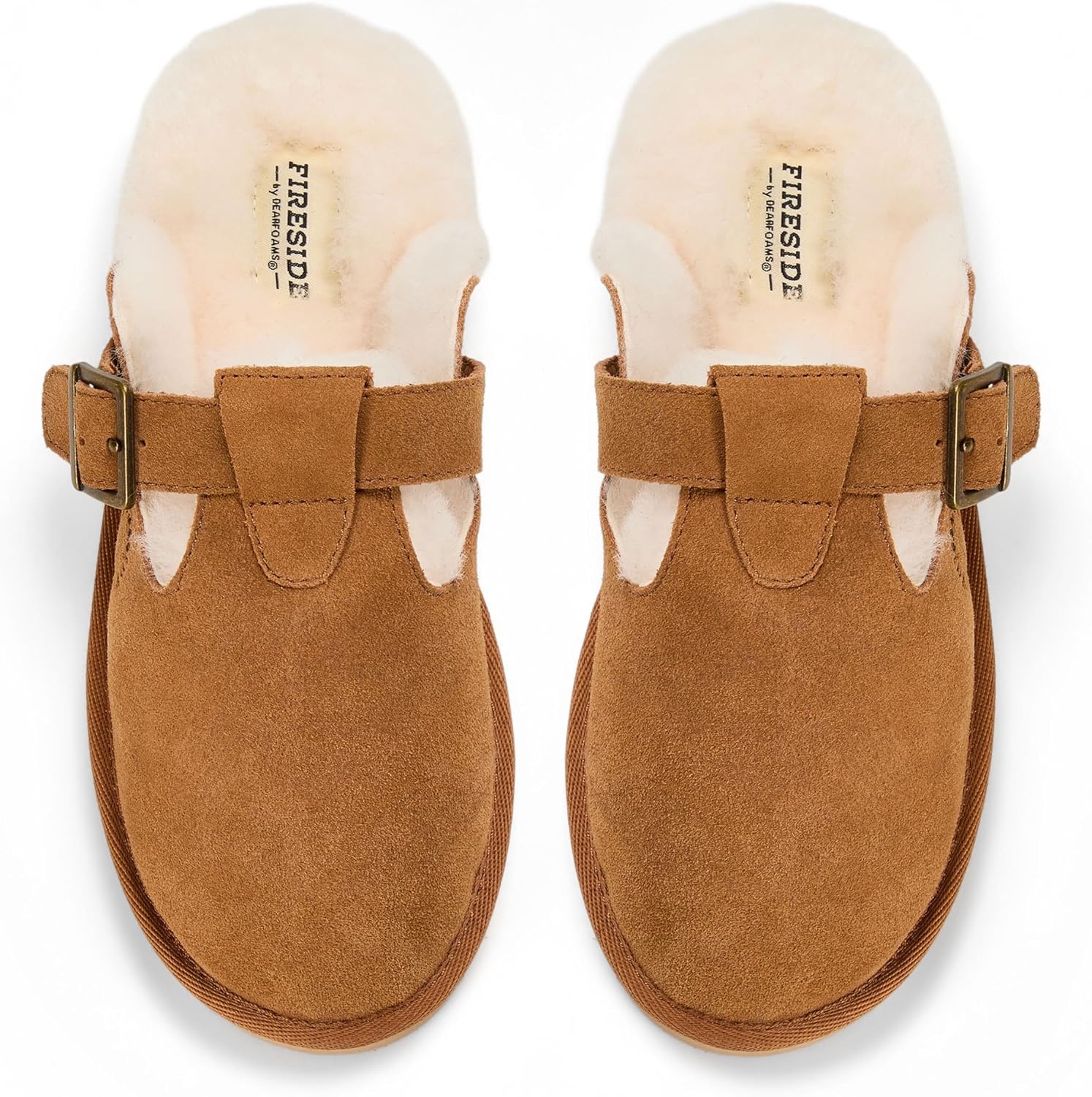 image:imageDearfoams womens Maitland Genuine Shearling ScuffChestnut