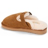 Dearfoams womens Maitland Genuine Shearling Scuff(Chestnut)