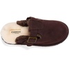 Dearfoams womens Maitland Genuine Shearling Scuff(Coffee)
