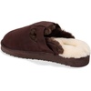 Dearfoams womens Maitland Genuine Shearling Scuff(Coffee)